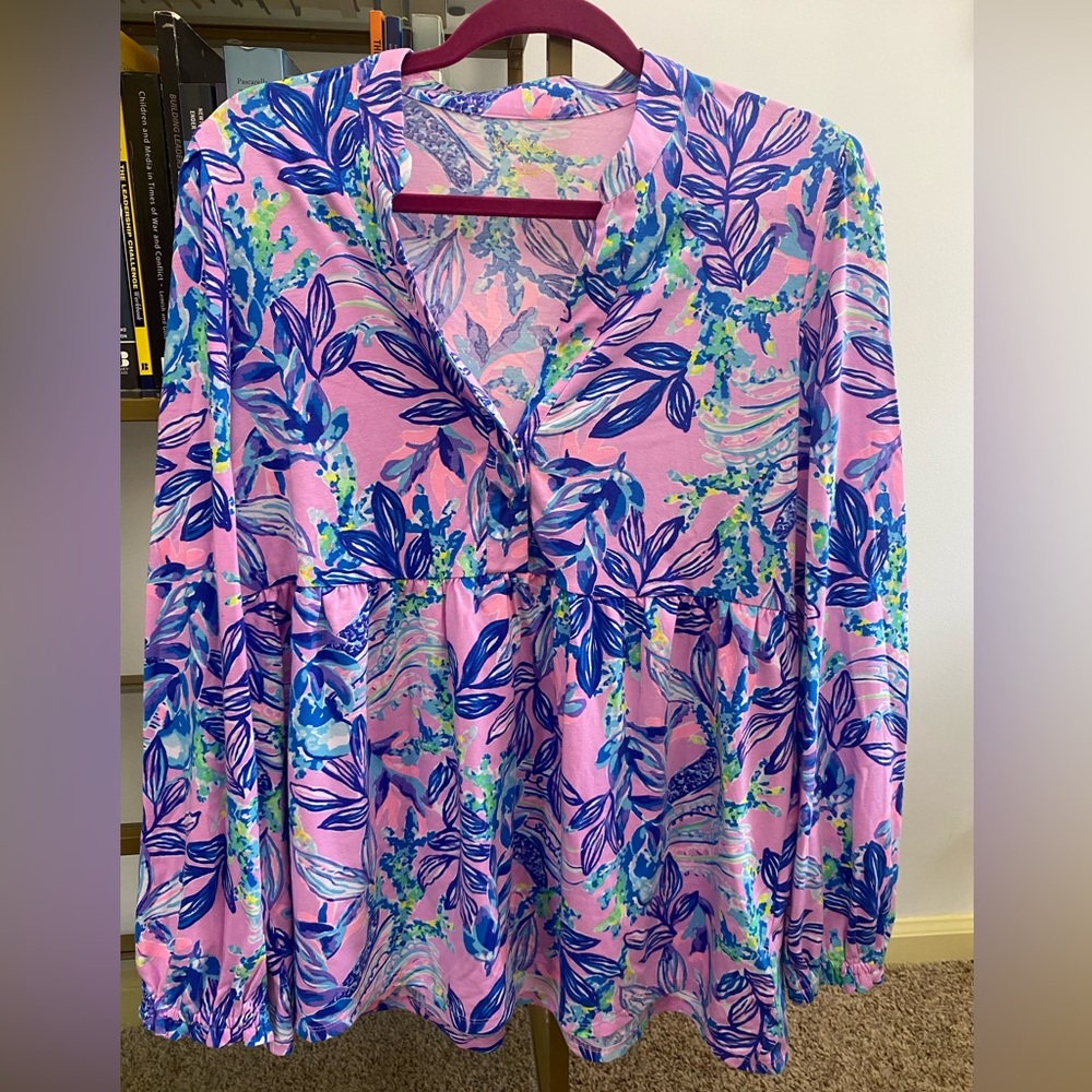 NWOT, Lilly Pulitzer, Winona Knit Tunic in Lilac Rose Just a Lil Jelly
